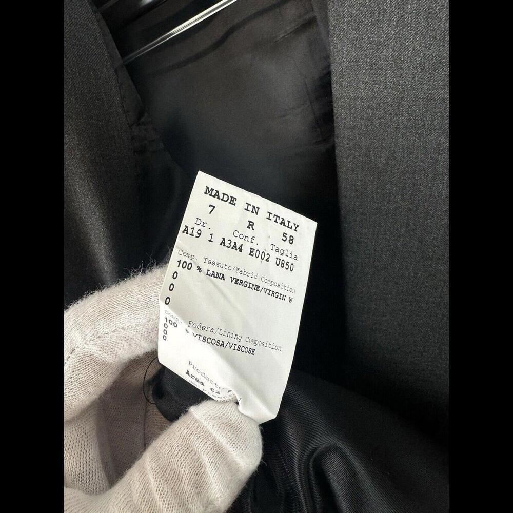 Tombolini Virgin Wool Double-Breasted Blazer Jacket Gray Size 58 - 7 EU, 46 US - Picture 10 of 11